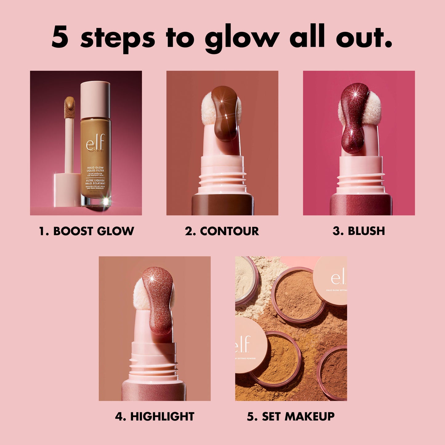 Elf | Halo Glow Highlight Beauty Wand | Rose Quartz