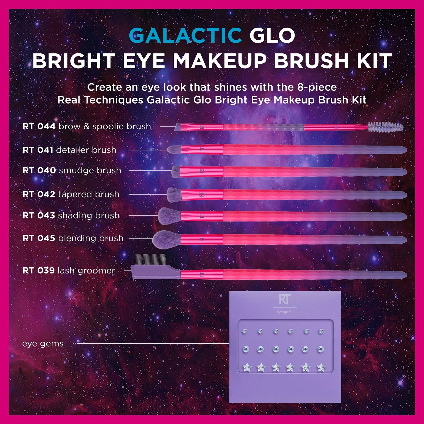 Real Techniques | Galactic Glo Bright Eye Brush Set