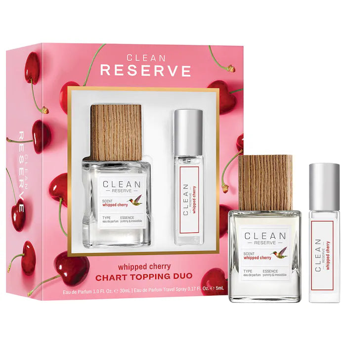 Pre-orden: CLEAN RESERVE | Mini Whipped Cherry Eau de Parfum Chart Topping Duo Gift Set
