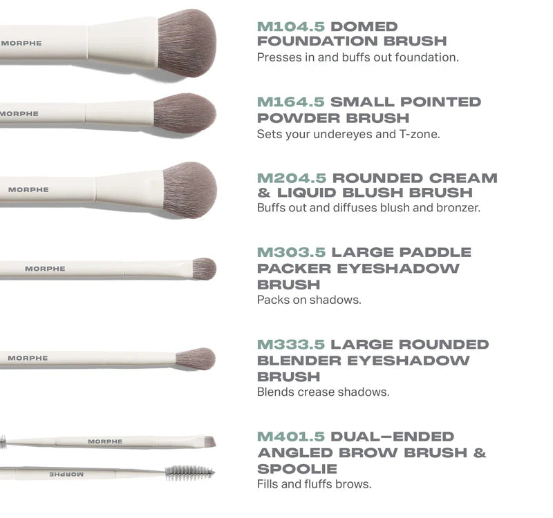 Pre-order: MORPHE | Along for the Glide 6-Piece Travel Brush Set