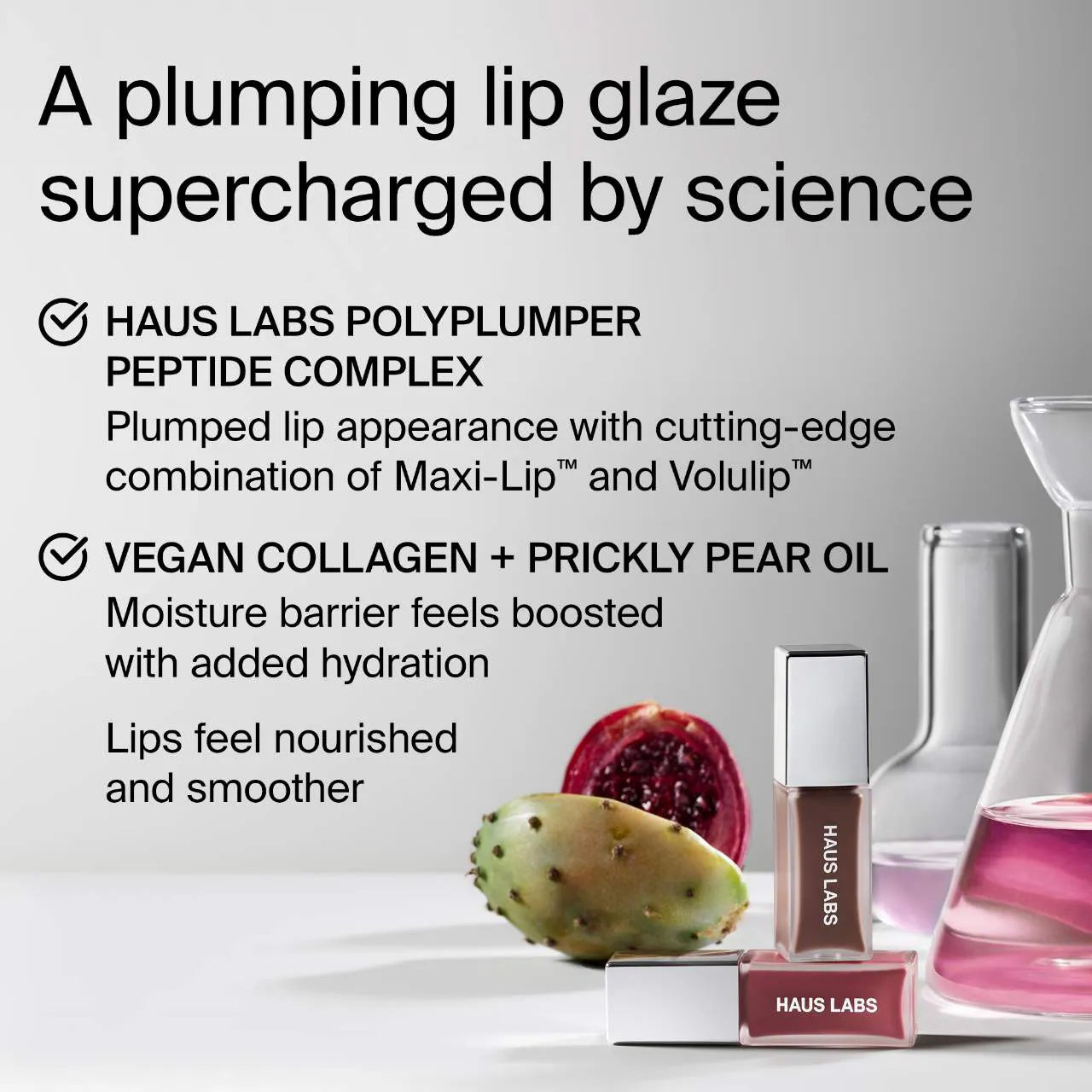 HAUS LABS BY LADY GAGA | PhD Hybrid Lip Glaze Plumping Gloss | Persimmon