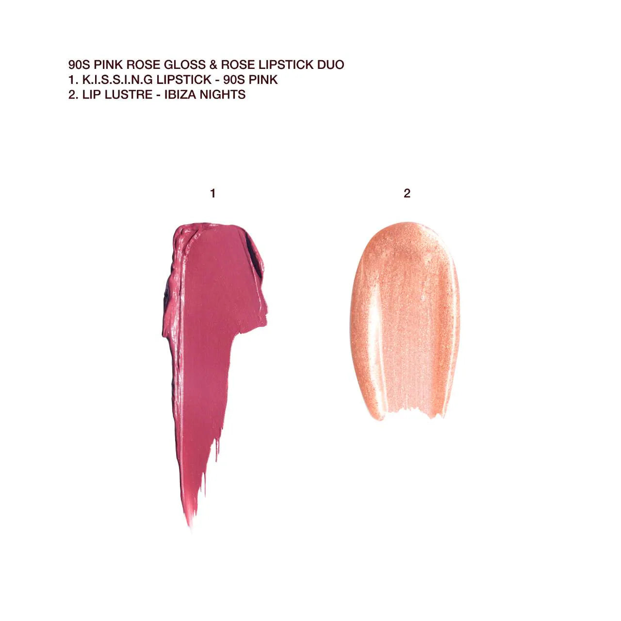 Pre orden: Charlotte Tilbury | K.I.S.S.I.N.G Lipstick and Lip Gloss Duos | 90's Pink