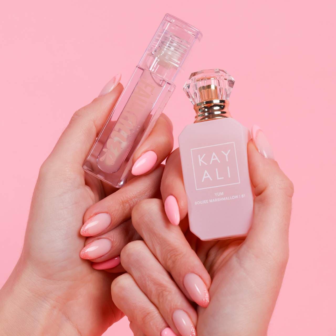 Pre orden: KAYALI | YUMMY KISS SET - Yum Marshmallow + Faux Filler Gloss Glassy