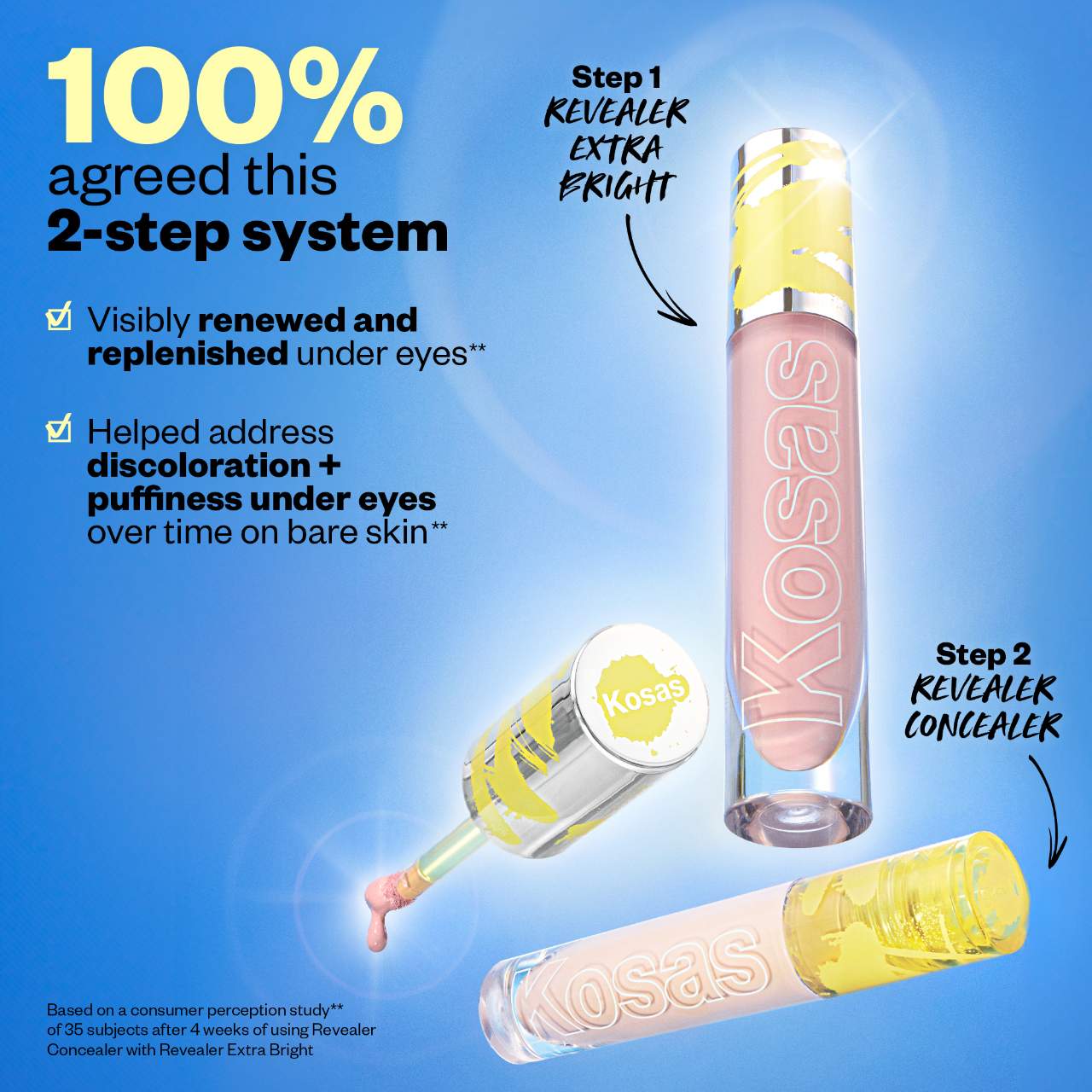 Pre orden: Kosas | Revealer Extra Bright Serum-Powered Color Correctors for Dark Circles