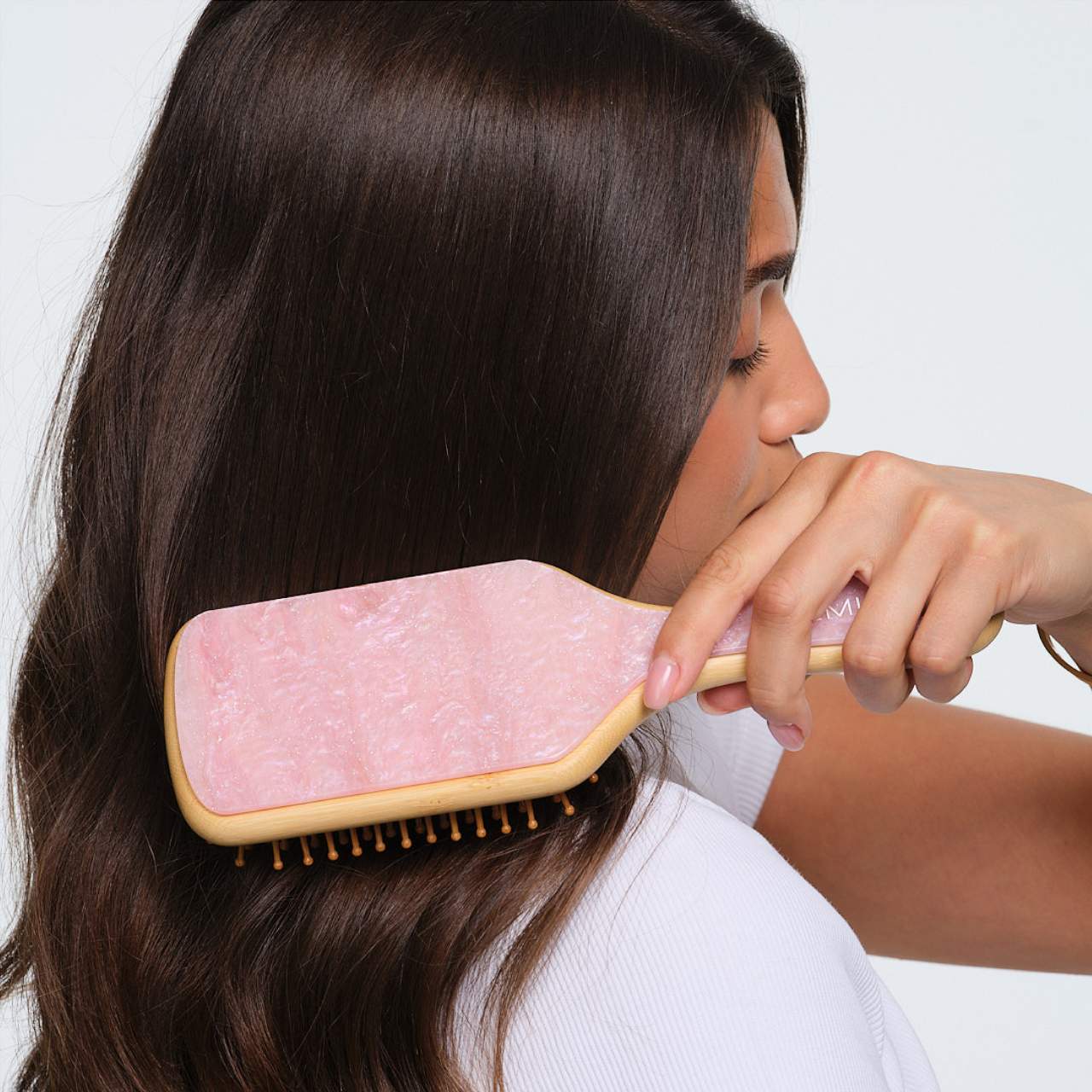 Pre orden: Emi Jay | Bamboo Paddle Hair Brush in Pink Sugar