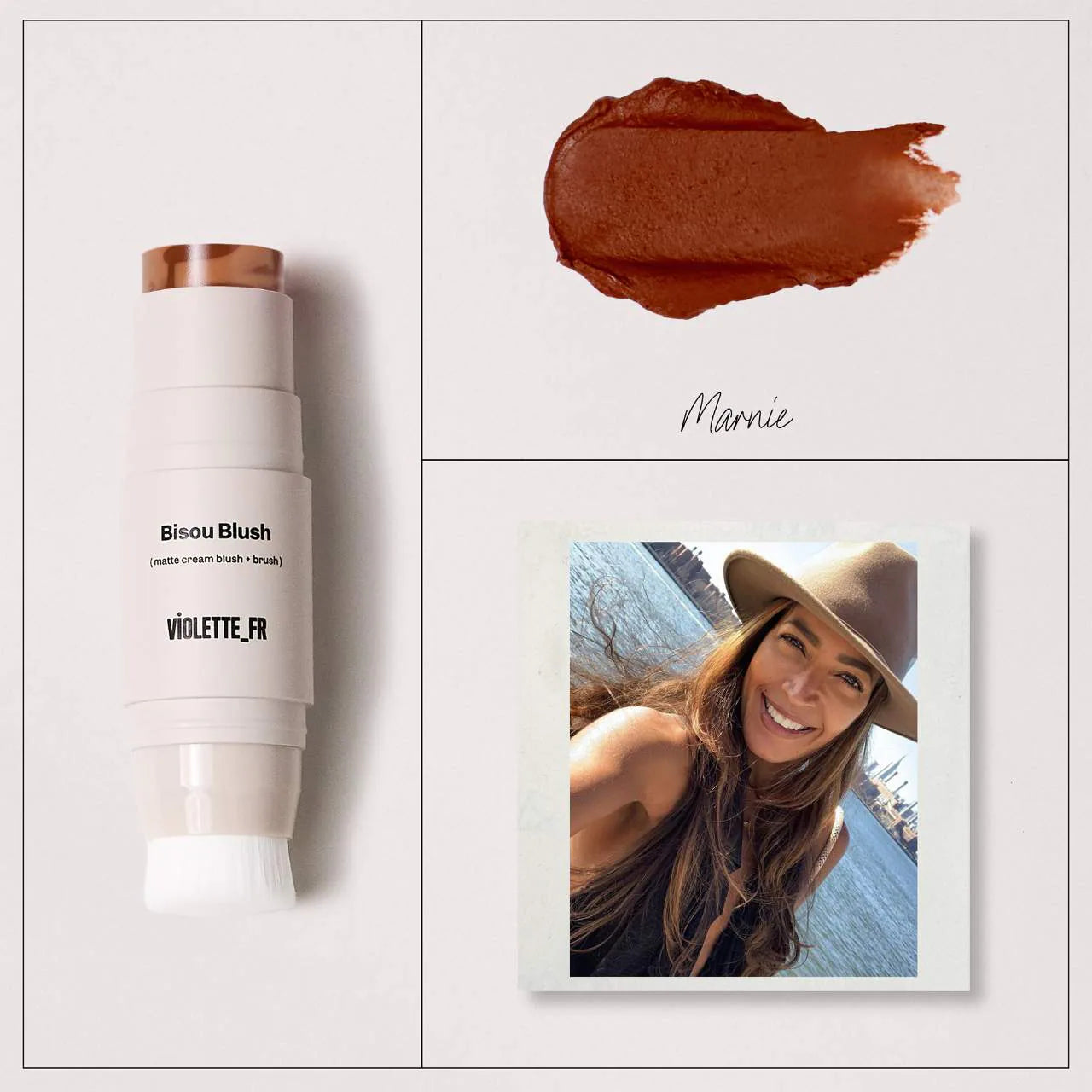 Pre orden: VIOLETTE_FR | BISOU BLUSH Marbled Cream Blush Stick