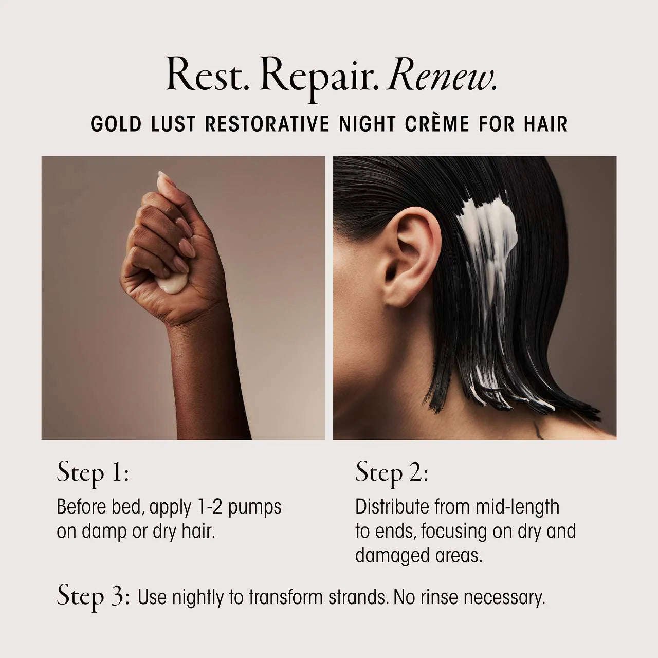 Pre orden: Oribe | Gold Lust Repair and Restore Night Hair Cream