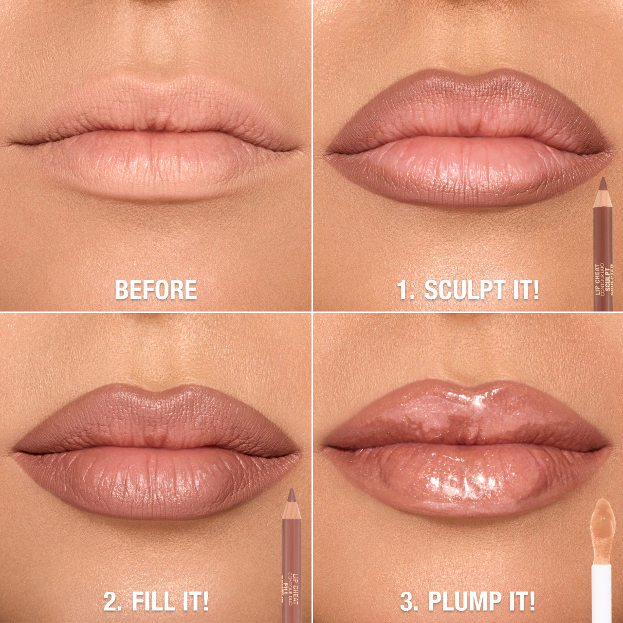 Pre orden: Charlotte Tilbury | Super Nudes Lip Cheat Contour Duo Lip Liner