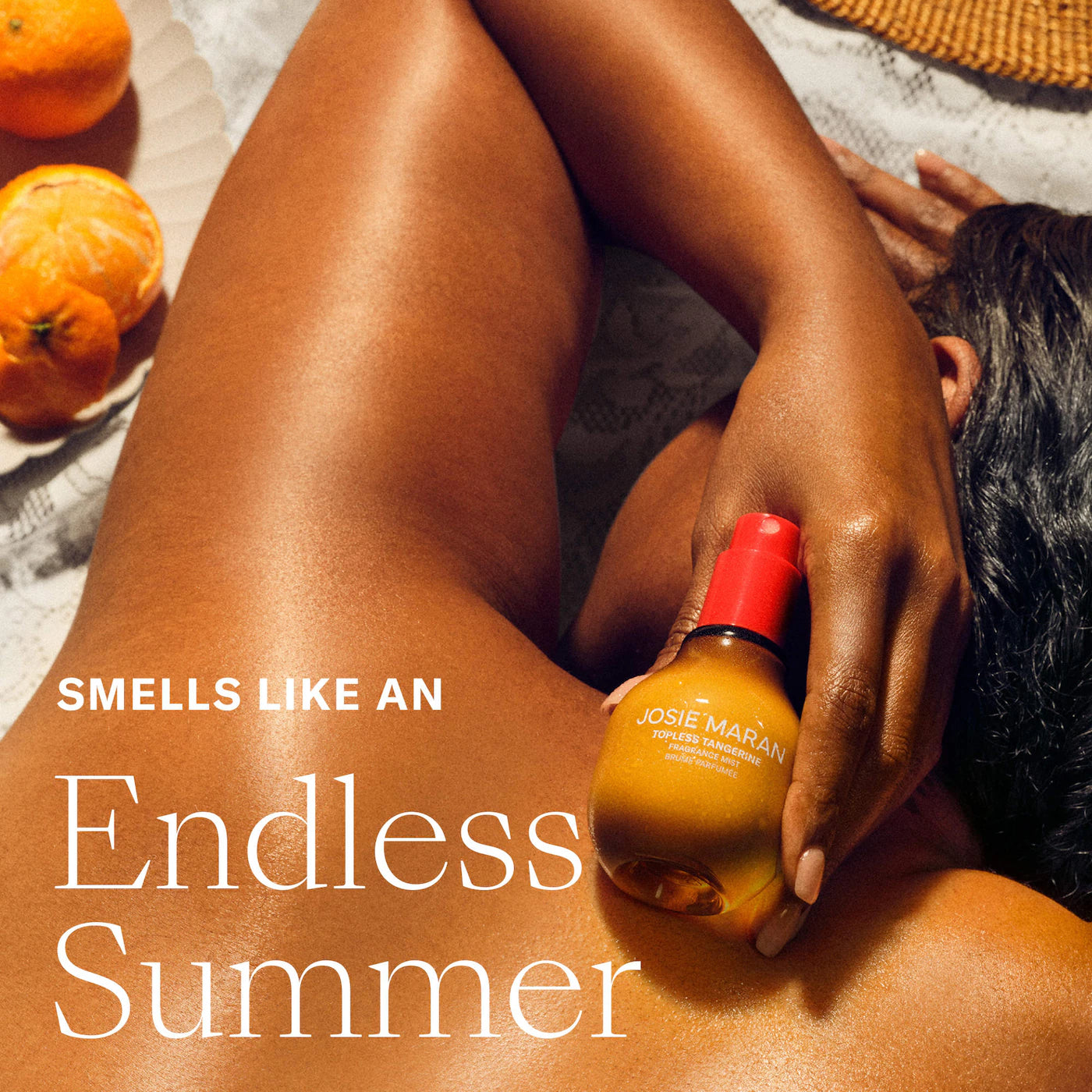 Pre-order:Josie Maran | Body + Hair Fragrance Mist with 100% Natural Scents | Topless Tangerine