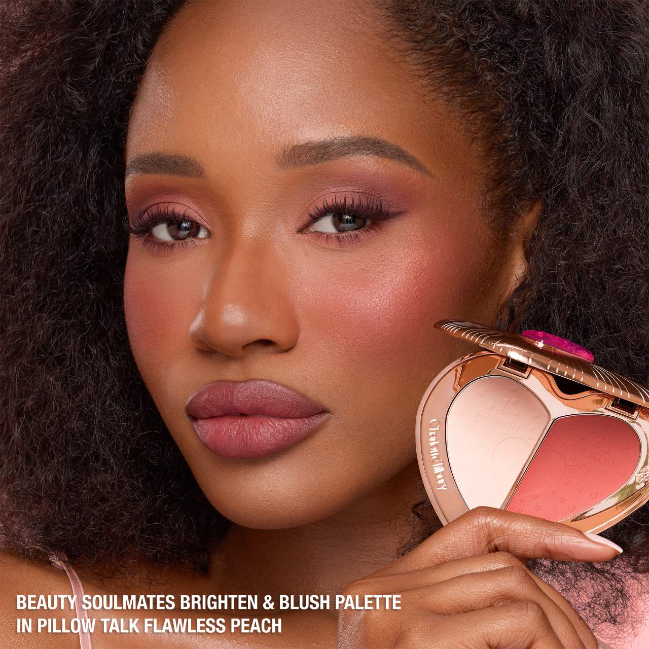 Pre orden: Charlotte Tilbury | Pillow Talk Beauty Soulmates Airbrush Flawless Finish Brightening and Blush Powder Palette