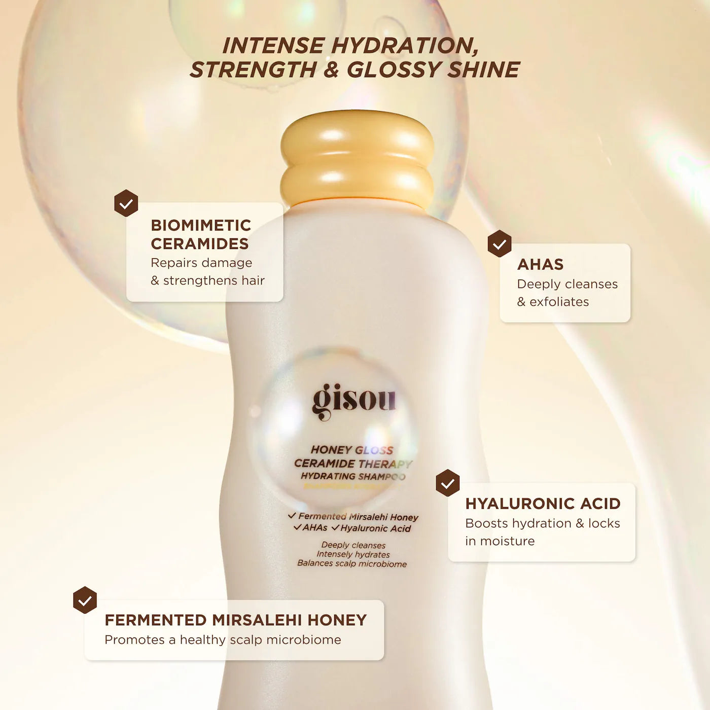 Pre-order: Gisou | Honey Gloss Ceramide Therapy Hydrating Shampoo