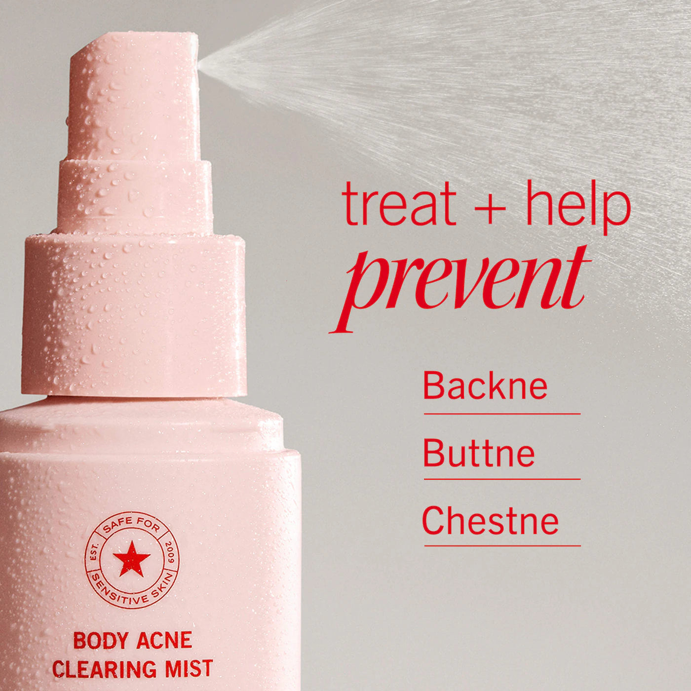 Pre-order: First Aid Beauty | Body Acne Clearing Mist - 2% Salicylic Acid Acne Treatment