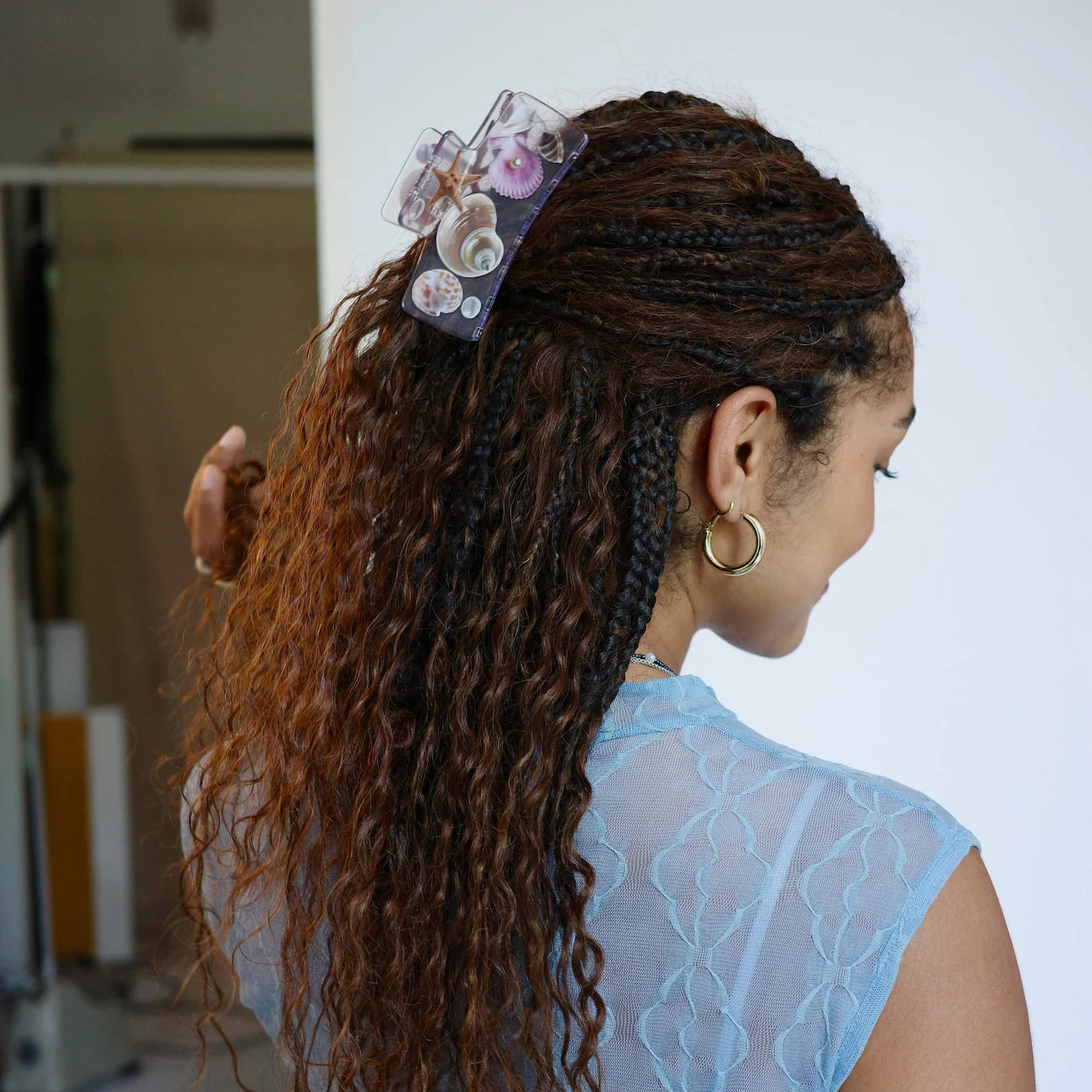 Pre-orden: Chunks | Box Hair Claw Clip in Seashell
