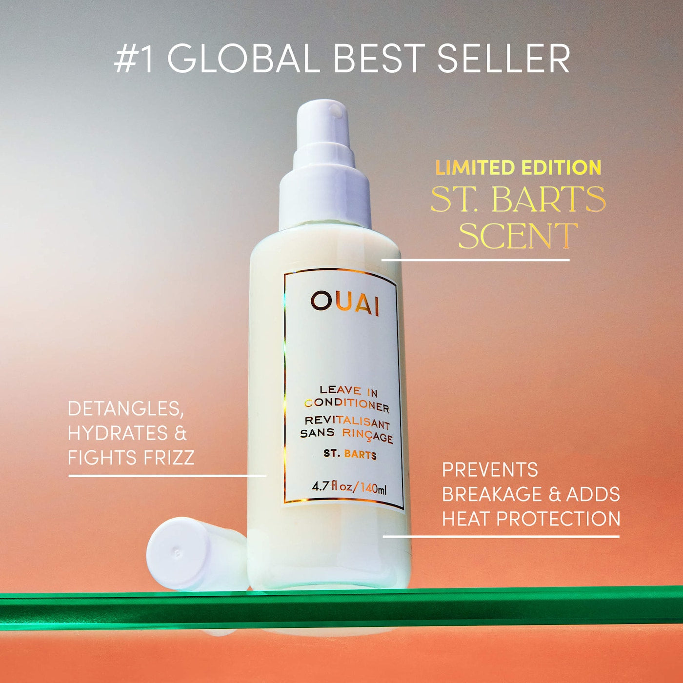 Pre-orden: Ouai | St. Barts Hair & Body Mist, Leave In Conditioner & Hair Oil Gift Set