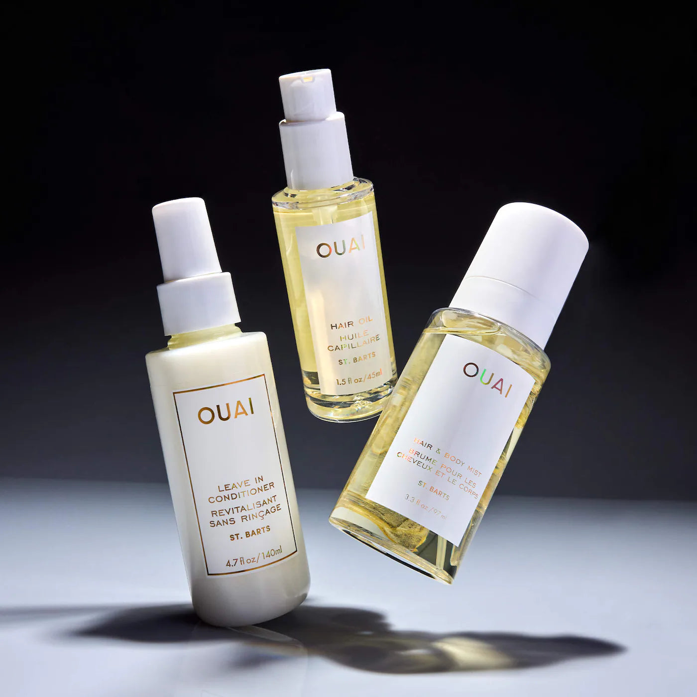 Pre-orden: Ouai | St. Barts Hair & Body Mist, Leave In Conditioner & Hair Oil Gift Set