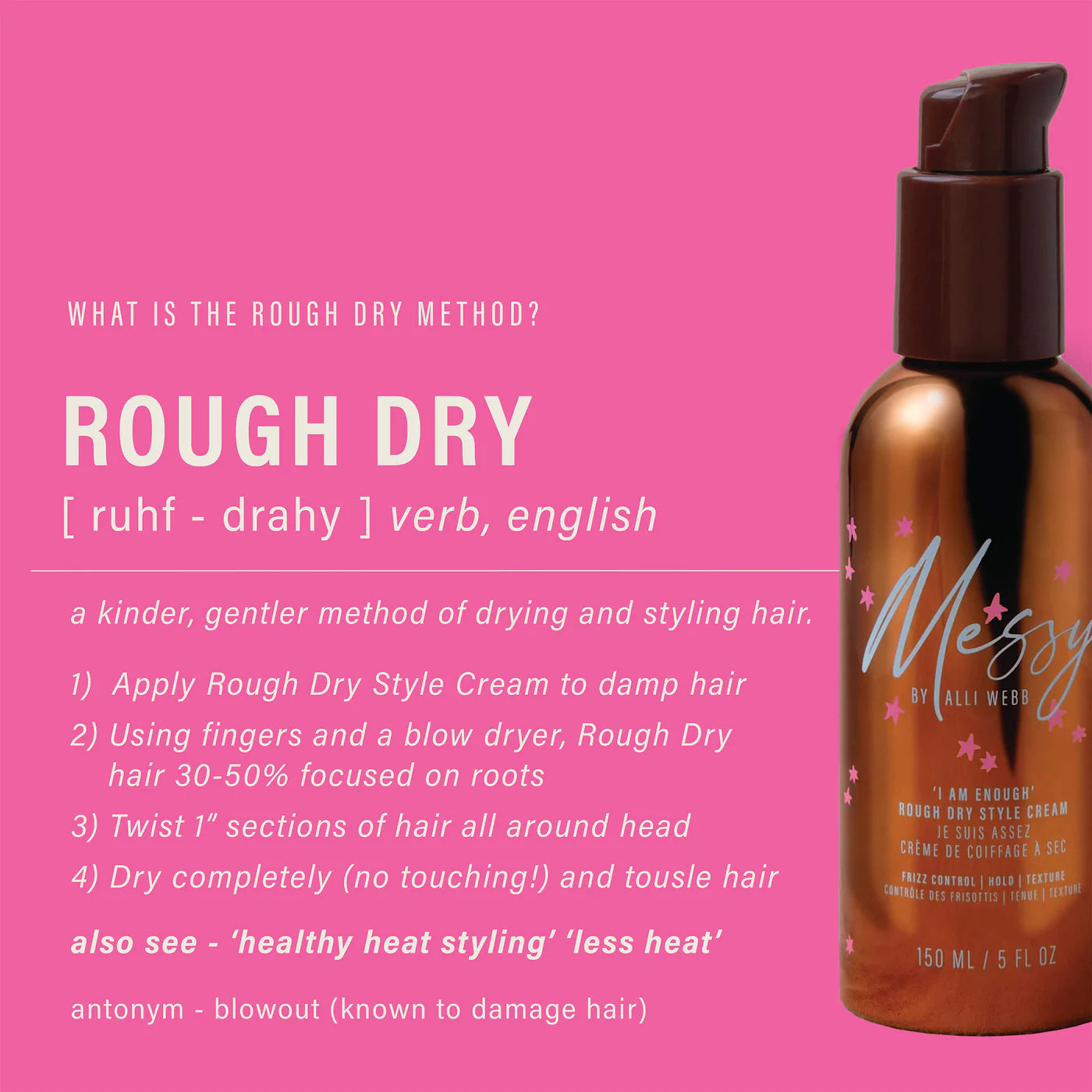 Pre-orden: Messy by Alli Webb | Rough Dry Hair Styling Cream & Instant Silk Revival Spray Gift Set