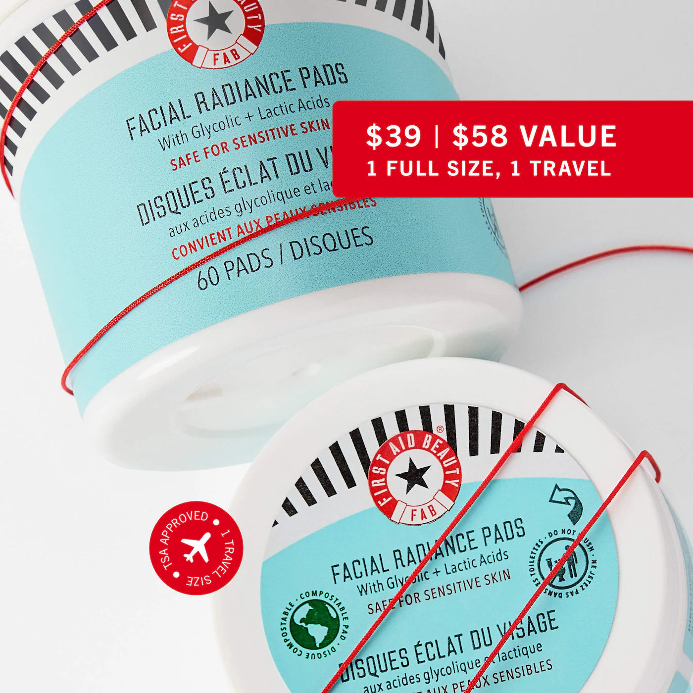 Pre-orden: First Aid Beauty | Swipe + Glow Home + Away Holiday Gift Set