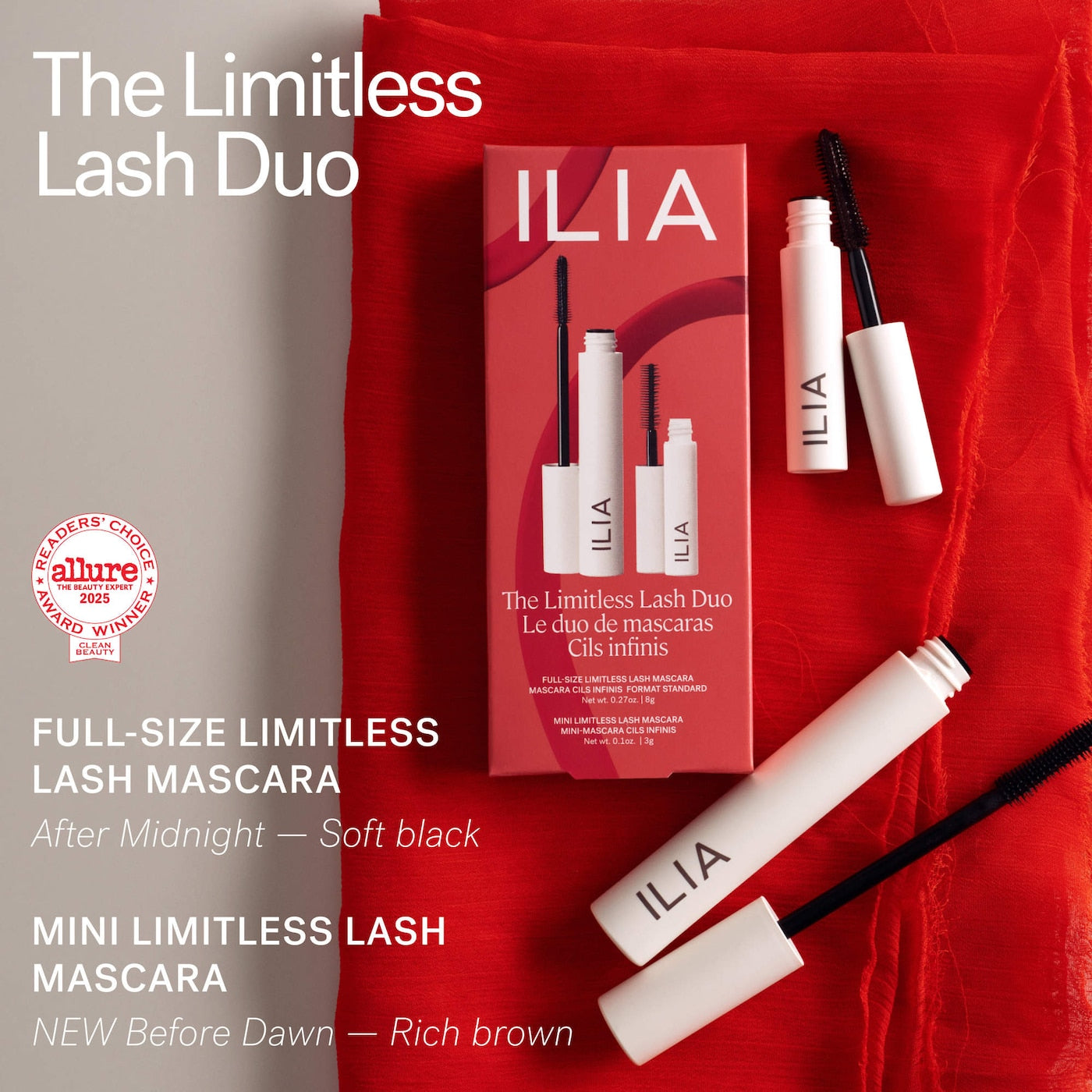 Pre-orden: ILIA | The Limitless Lash Duo - Black & Brown Mascara Gift Set