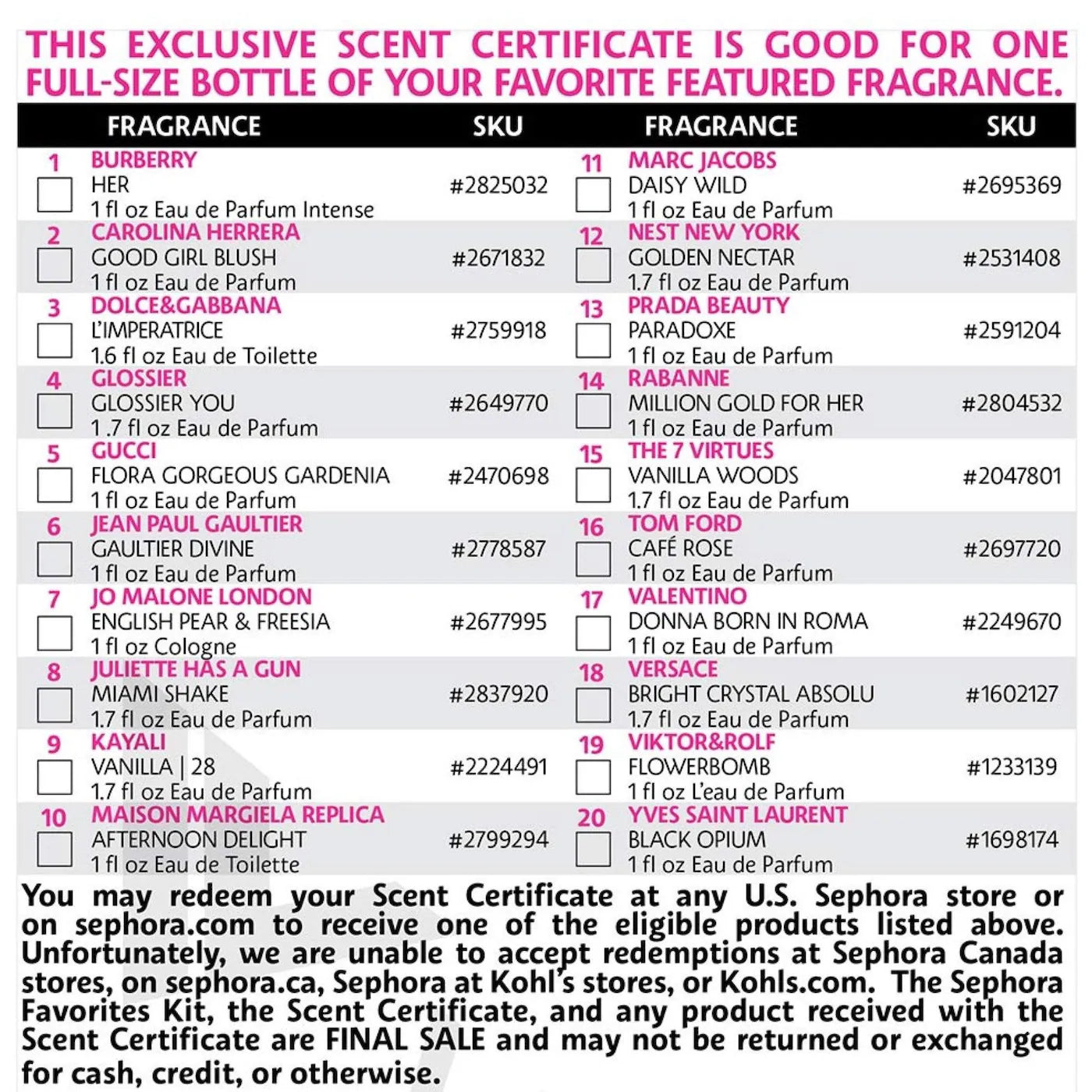 Pre-orden: Sephora Favorites | Holiday Perfume Sampler Set w/ Redeemable Voucher