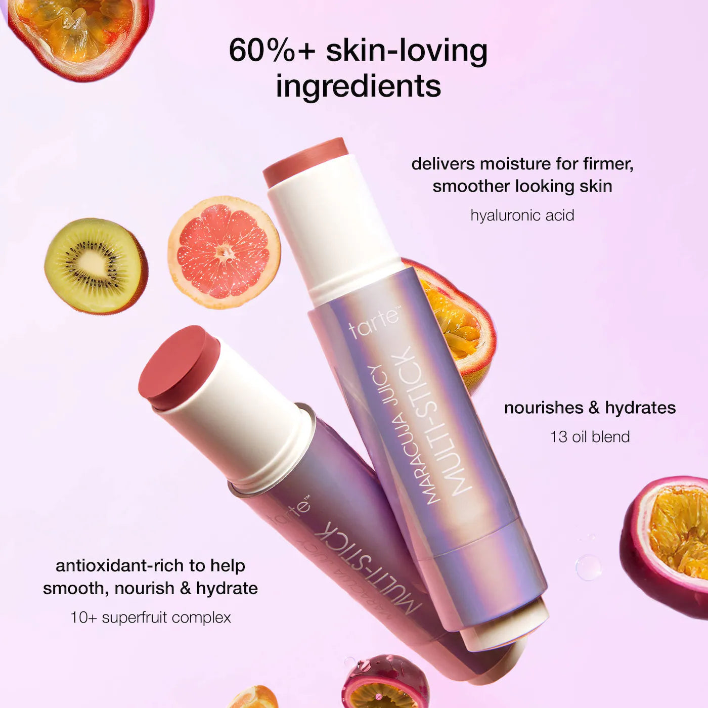 Pre-orden: tarte | cheek soufflé maracuja juicy blush and lip multi-stick trio