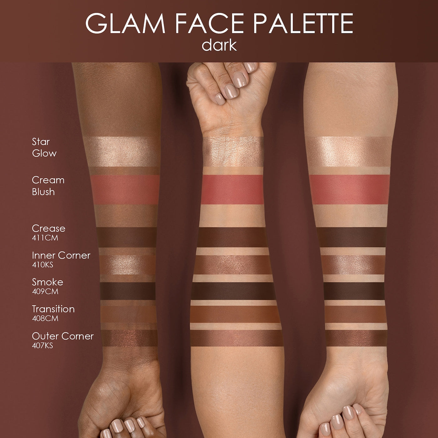 Natasha Denona Glam Face & Eye Palette Color Dark