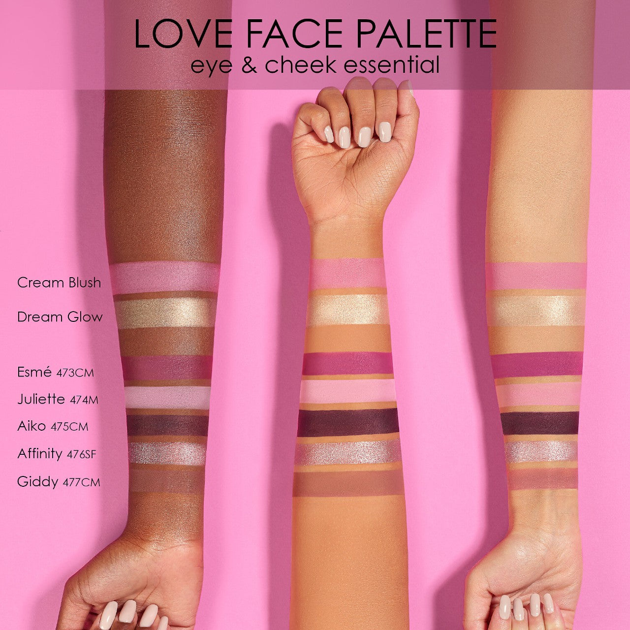 Natasha Denona | Eyeshadow & Cheek Essential Palette | Love Face