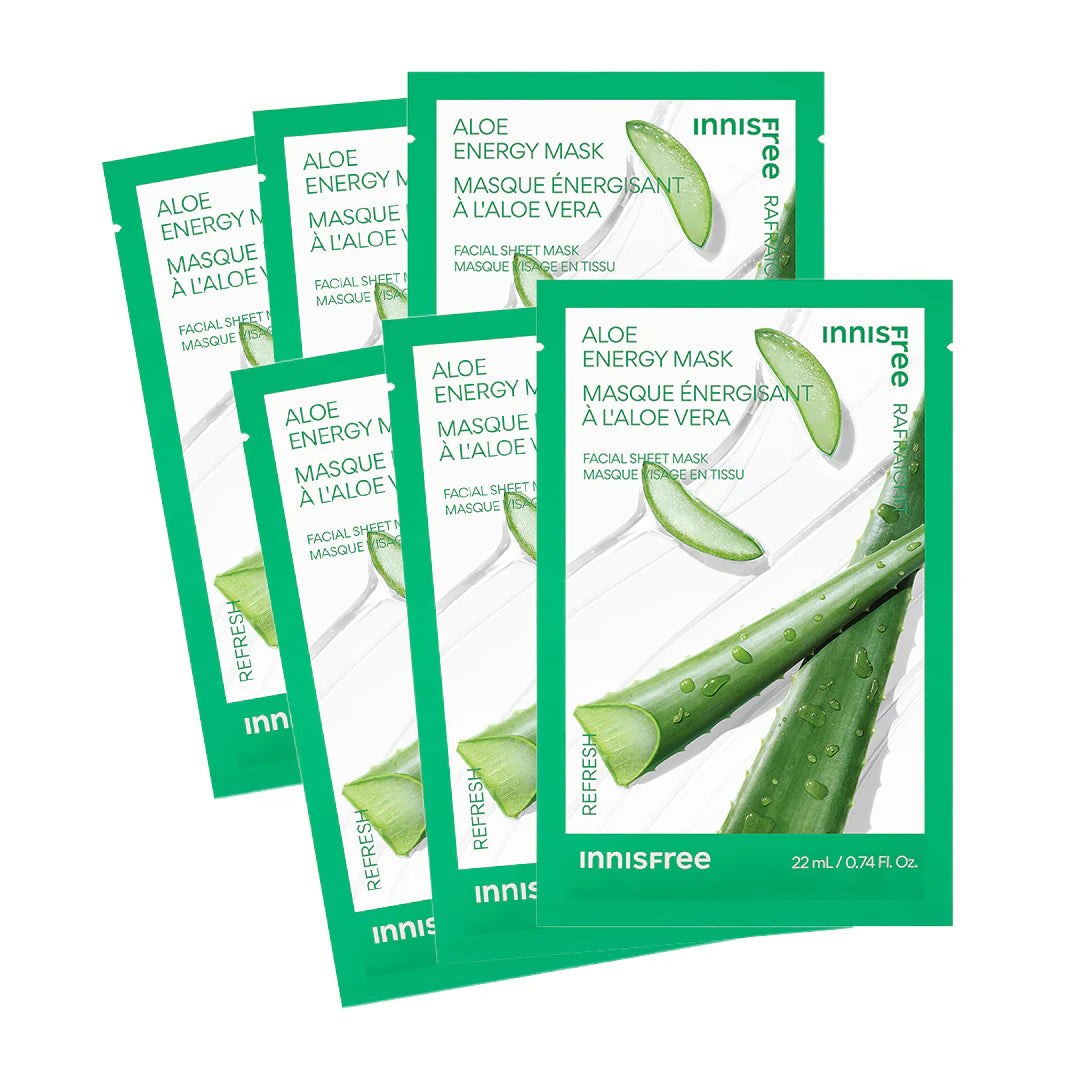 Pre-orden: Innisfree | Soothing Sheet Mask 6 Pack | Aloe Energy Mask