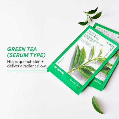 Pre-orden: Innisfree | Hydrating Sheet Mask 6 Pack | Green tea Energy mask