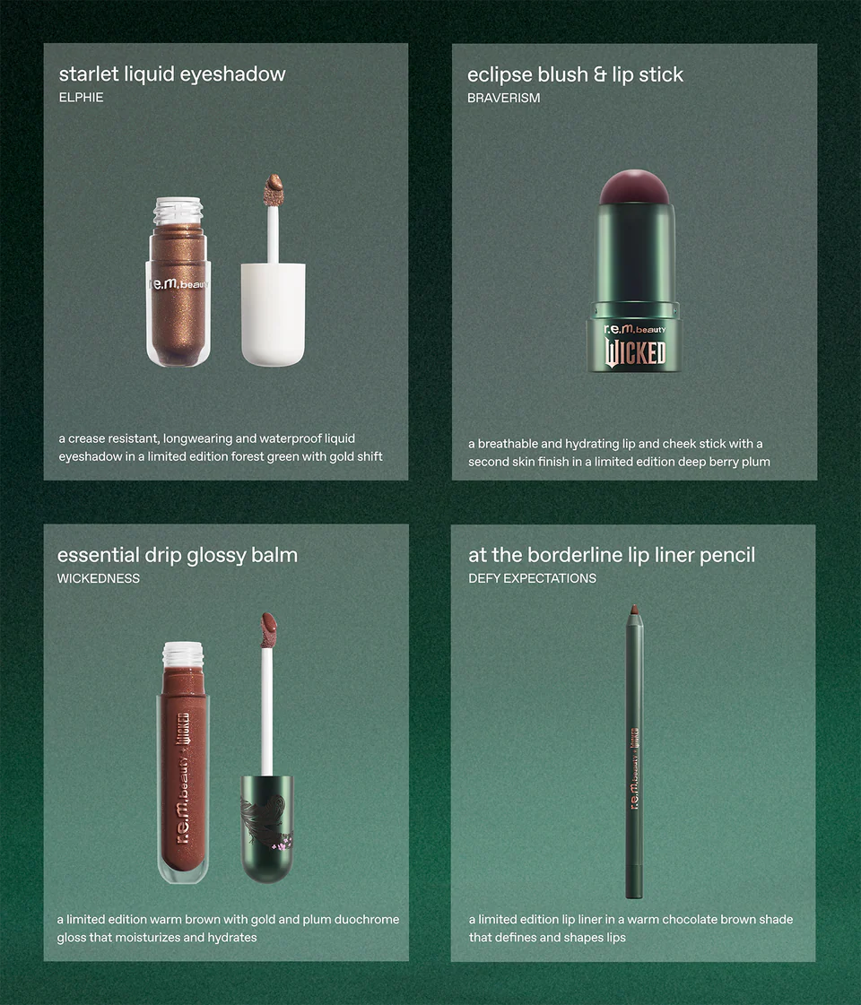 Pre-orden: r.e.m. beauty x Wicked | For Good perfect duet set