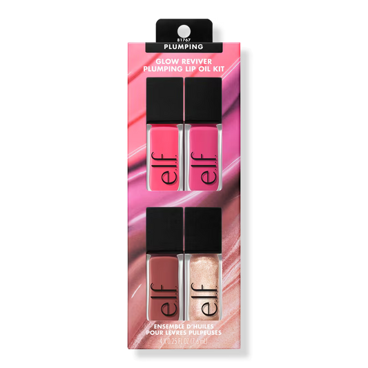 e.l.f. Cosmetics | Glow Reviver Plumping Lip Oil Kit (kit de aceite labial revitalizante con efecto de volumen)