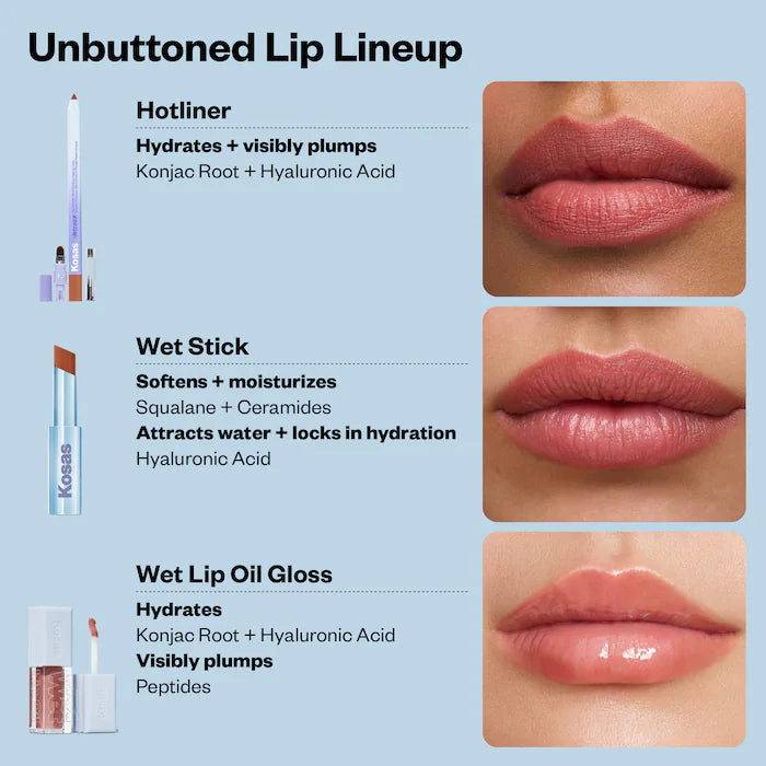 Pre-orden: Kosas | Unbuttoned Lip Set