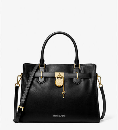 Pre Venta: Michael Kors | Hamilton Medium Leather Satchel | Black