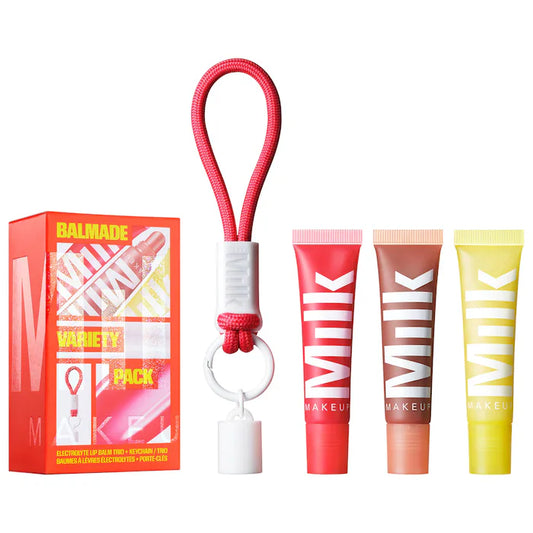 Pre-orden: MILK MAKEUP | Balmade Variety Pack Hydrating Lip Balm & Keychain Gift Set