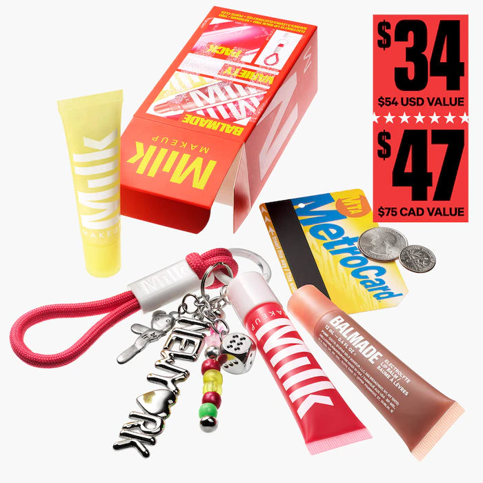 Pre-orden: MILK MAKEUP | Balmade Variety Pack Hydrating Lip Balm & Keychain Gift Set