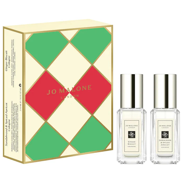Pre-orden: Jo Malone London | Mini Ginger Biscuit + Sandalwood & Spiced Apricot Cologne Duo Gift Set