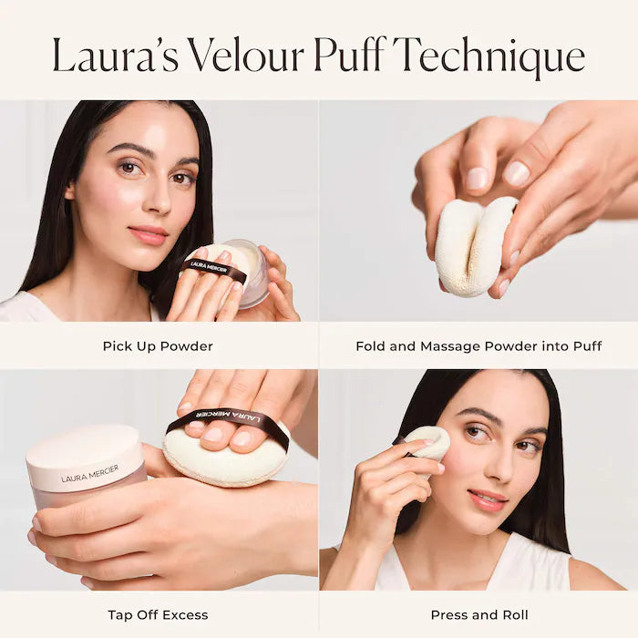 Pre-orden: Laura Mercier | Indulgent Icons Ultra-Blur Translucent Loose Setting Powder & Velour Puff Duo Gift Set