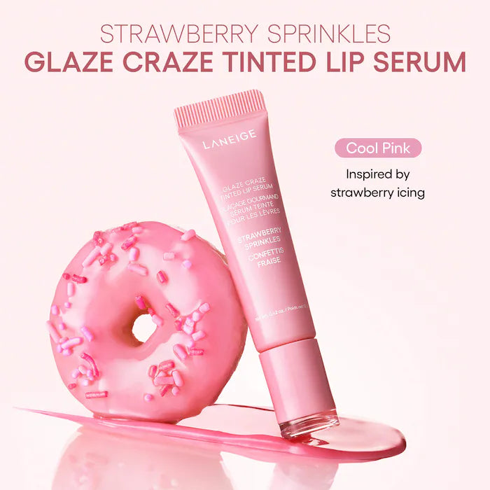 LANEIGE | Glaze Craze Donut Delight Hydrating Tinted Lip Serum Duo | Pre-orden