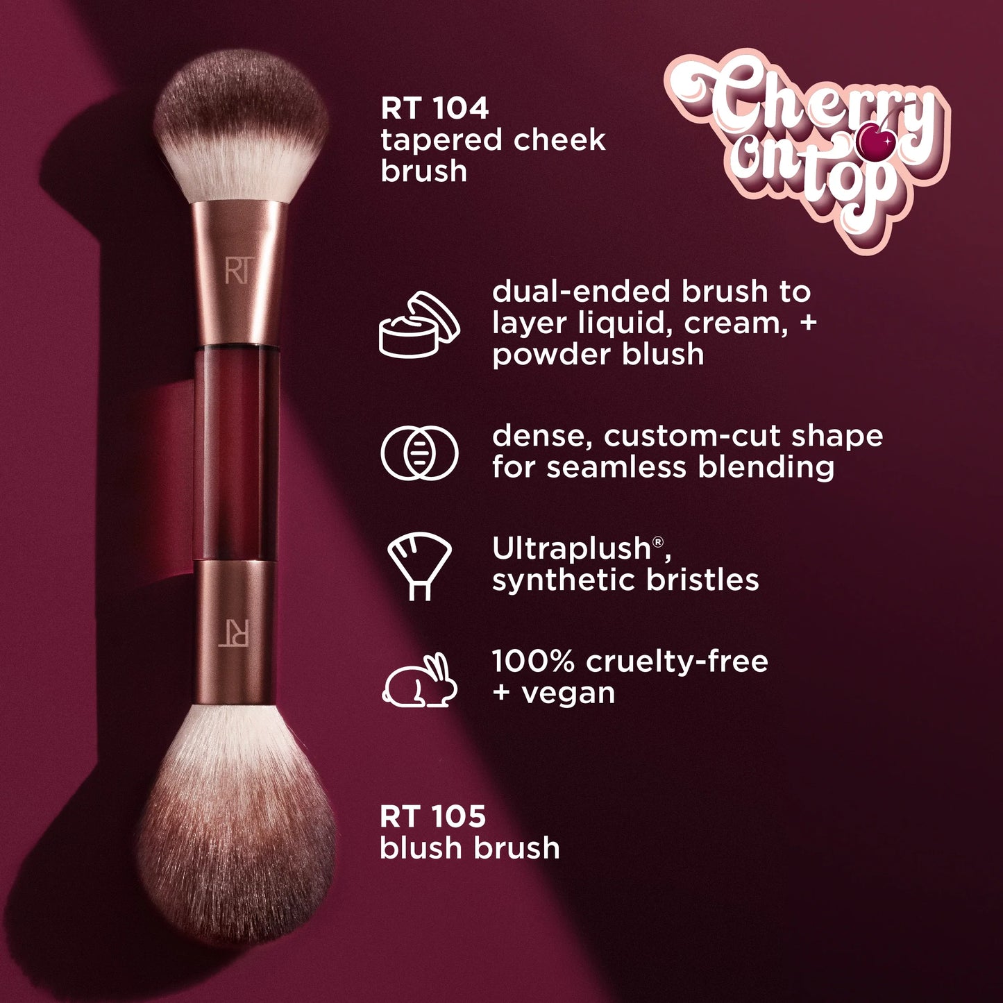Pre-orden: Real Techniques | Limited Edition Cherry On Top It's All Blush Brush