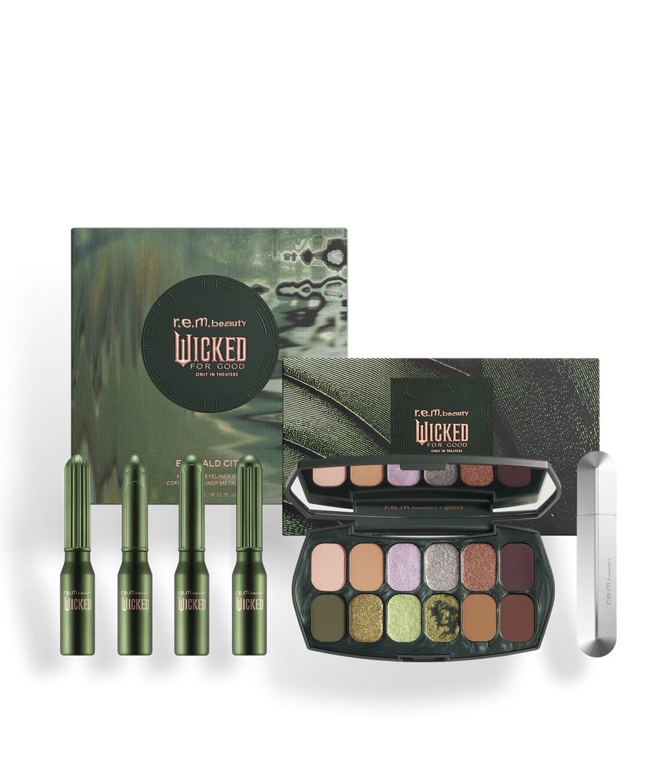 Pre-orden: r.e.m. beauty x Wicked | For Good welcome to oz eyeshadow & eyeliner set