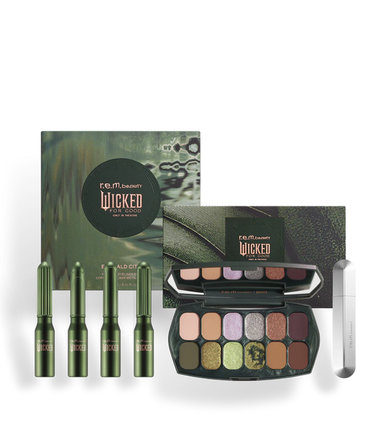 Pre-orden: r.e.m. beauty x Wicked | For Good welcome to oz eyeshadow & eyeliner set