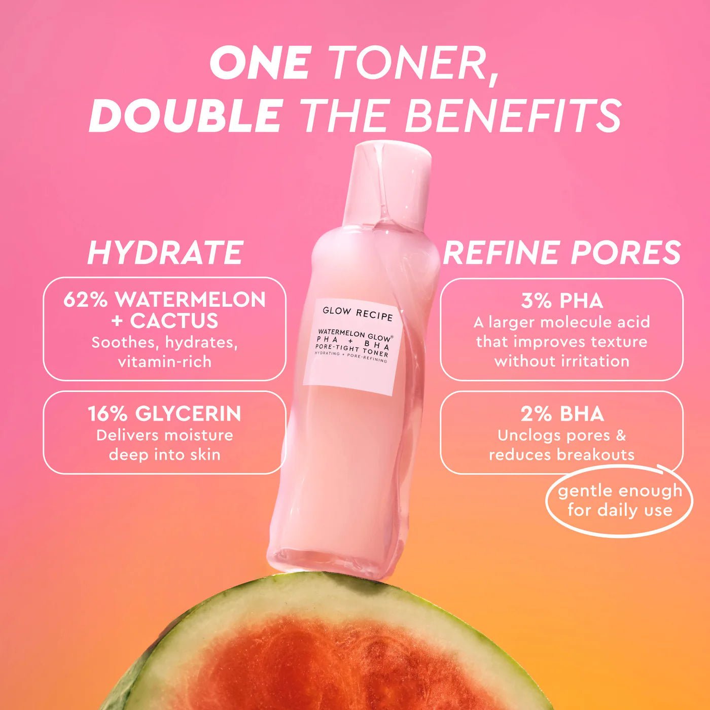Pre-orden: Glow Recipe | Watermelon Glow PHA + BHA Pore-Tight Toner