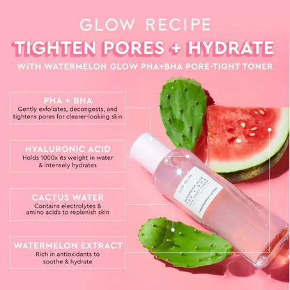 Pre Venta: Glow Recipe | Watermelon Glow PHA + BHA Pore-Tight Toner | 5.07 oz / 150 mL