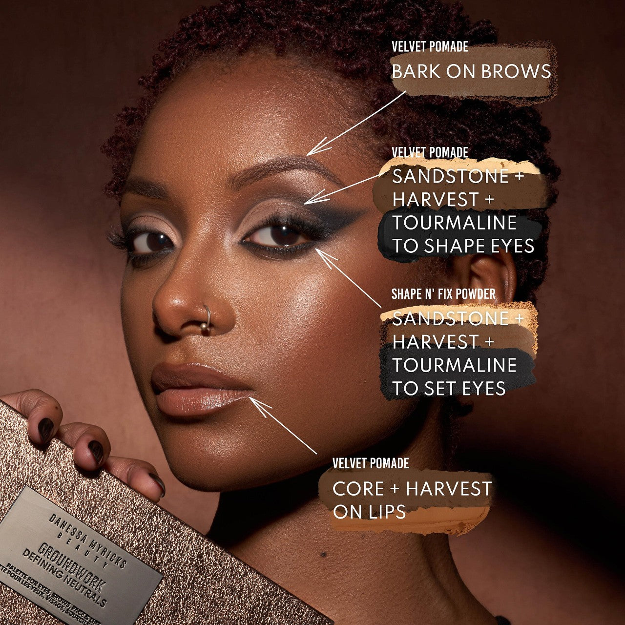 Danessa Myricks Beauty | Groundwork: Defining Neutrals - Palette For Eyes, Brows, Face & Lips