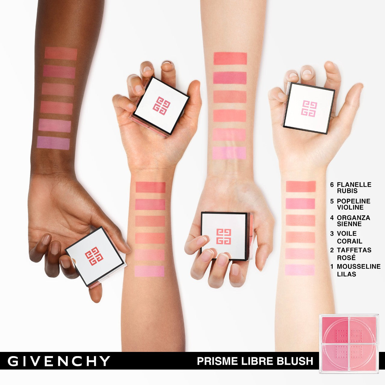 Pre Venta: Givenchy | Prisme Libre Loose Powder Blush 12H Radiance | Organza Sienne