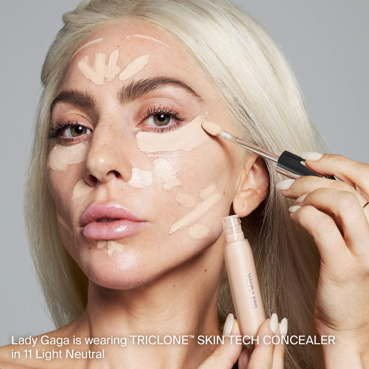 HAUS LABS BY LADY GAGA | Triclone Skin Tech Hydrating + De-puffing Concealer with Fermented Arnica | 31 Medium Neutral