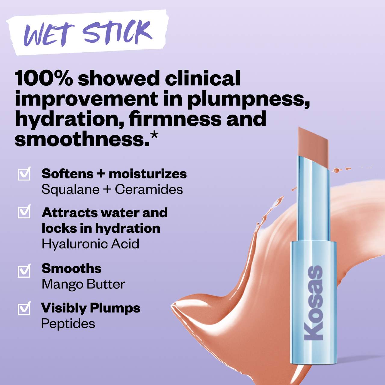 Pre Venta: Kosas | The Wet Set Undressed: Nude Sheer Lipstick + Lip Oil Set