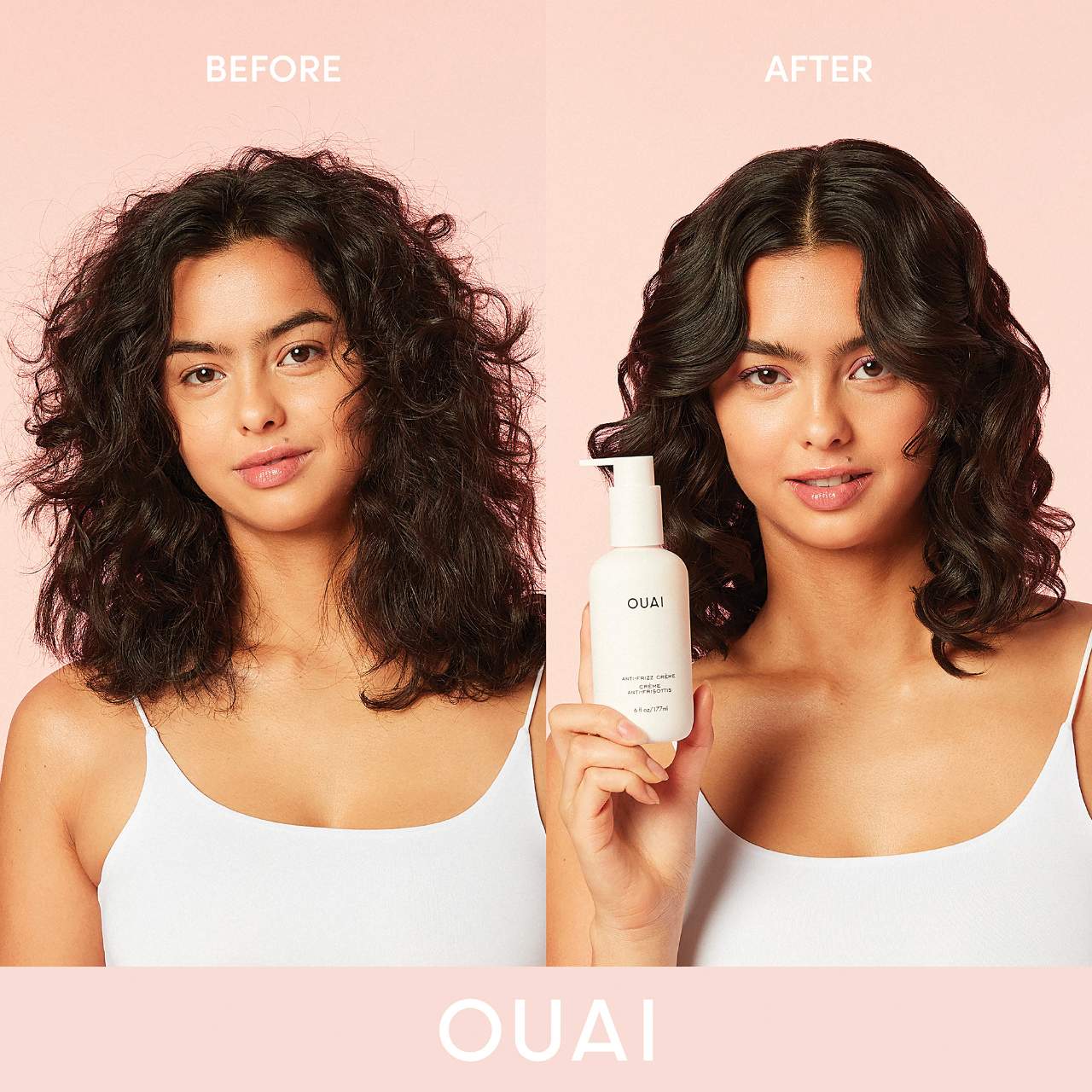 OUAI | Anti-Frizz Hair Styling Cream | 6 oz - 177 ml