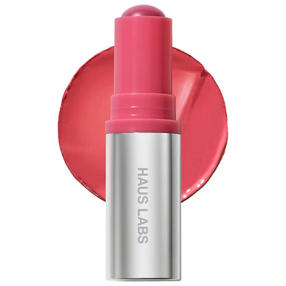 HAUS LABS BY LADY GAGA | Color Fuse Longwear Hydrating Glassy Lip + Cheek Blush Balm Stick | Glassy Rosette