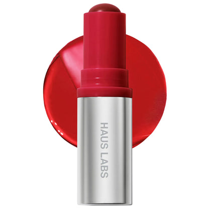 HAUS LABS BY LADY GAGA | Color Fuse Longwear Hydrating Glassy Lip + Cheek Blush Balm Stick | Glassy Watermelon