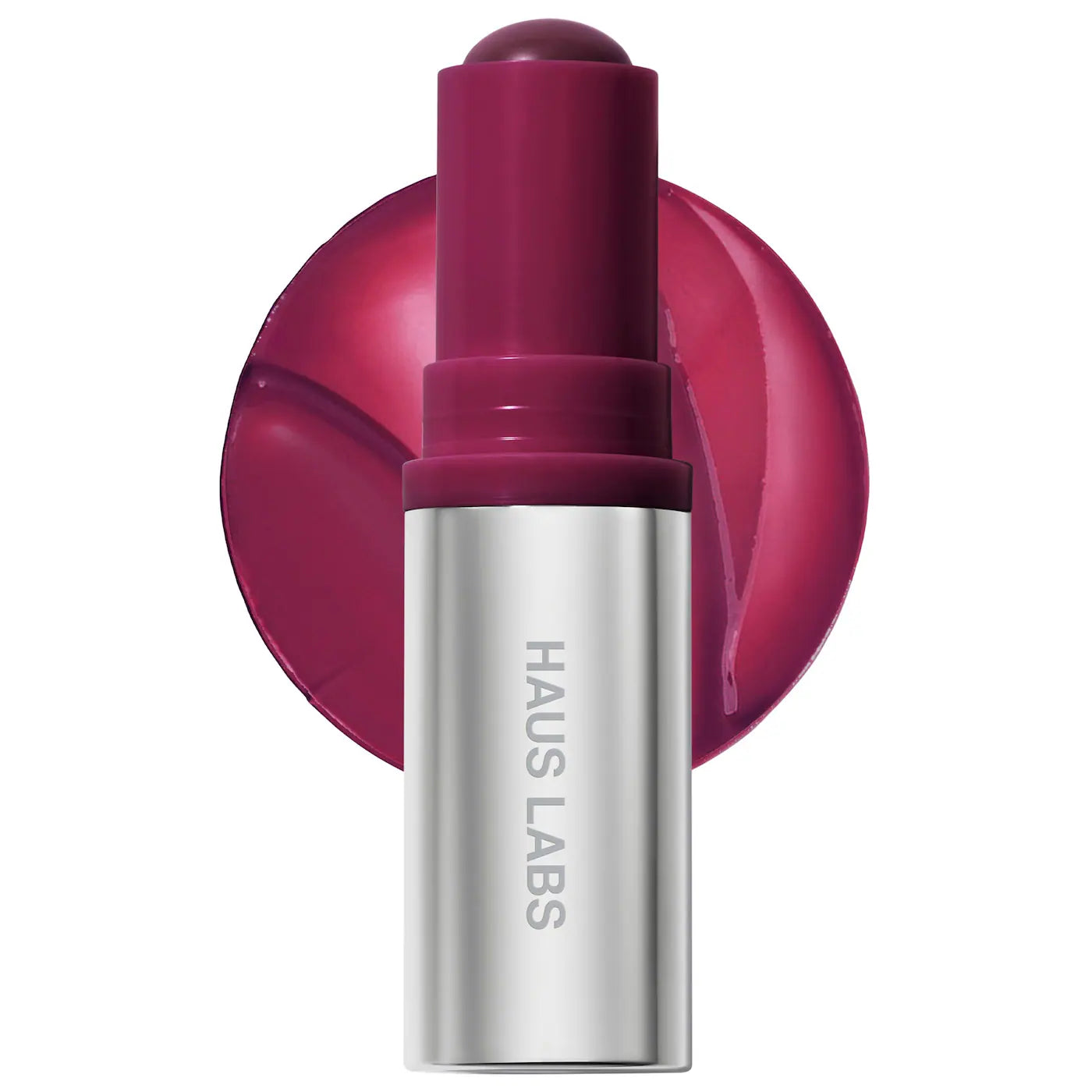 HAUS LABS BY LADY GAGA | Color Fuse Longwear Hydrating Glassy Lip + Cheek Blush Balm Stick | Glassy Acai